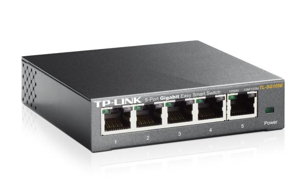TP-Link TL-SG105E 5-Port Easy Smart Switch – Gigabit, Metallgehäuse, VLAN & QoS